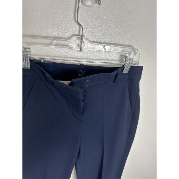 J. Crew Women's 2 Kallie Pants Navy Stretch NWT Tapered Leg - Picture 4 of 12